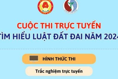 Cuộc thi trực tuyến “tìm hiểu Luật Đất đai, năm 2024”