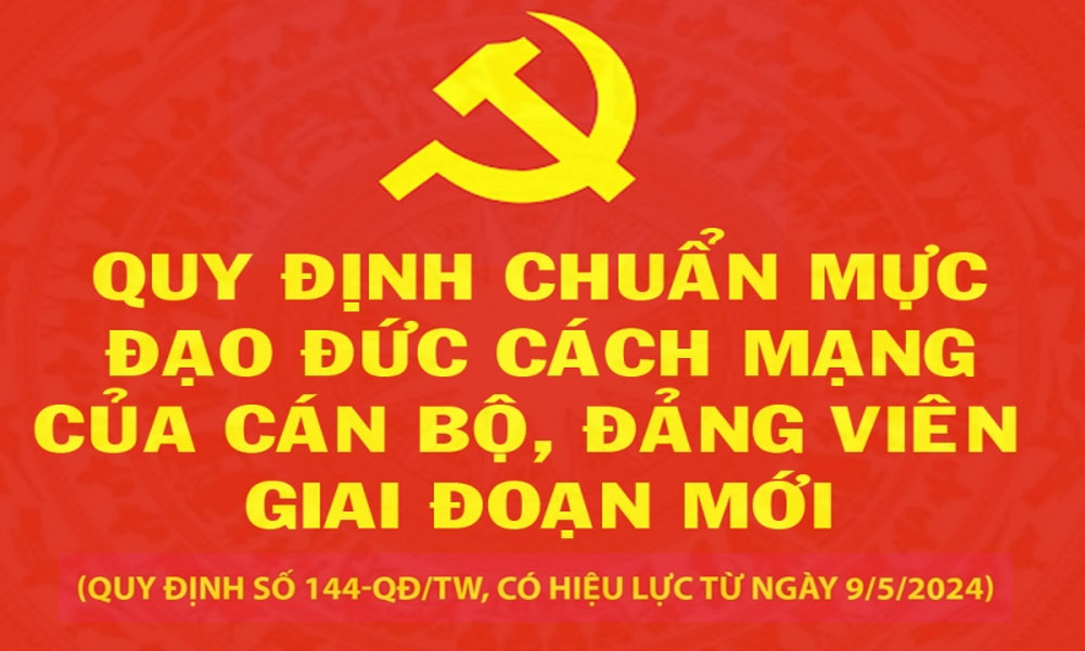Kế hoạch Triển khai thực hiện Quy định số 144-QĐ/TW ngày 09/5/2024 của Bộ Chính trị về chuẩn mực đạo đức cách mạng của cán bộ, đảng viên trong giai đoạn mới