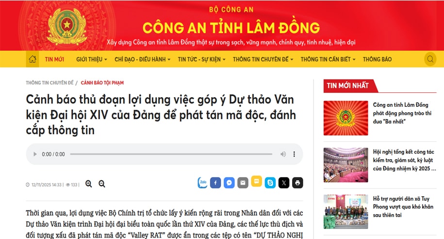 Cảnh báo lợi dụng góp ý văn kiện đại hội Đảng để tấn công mạng