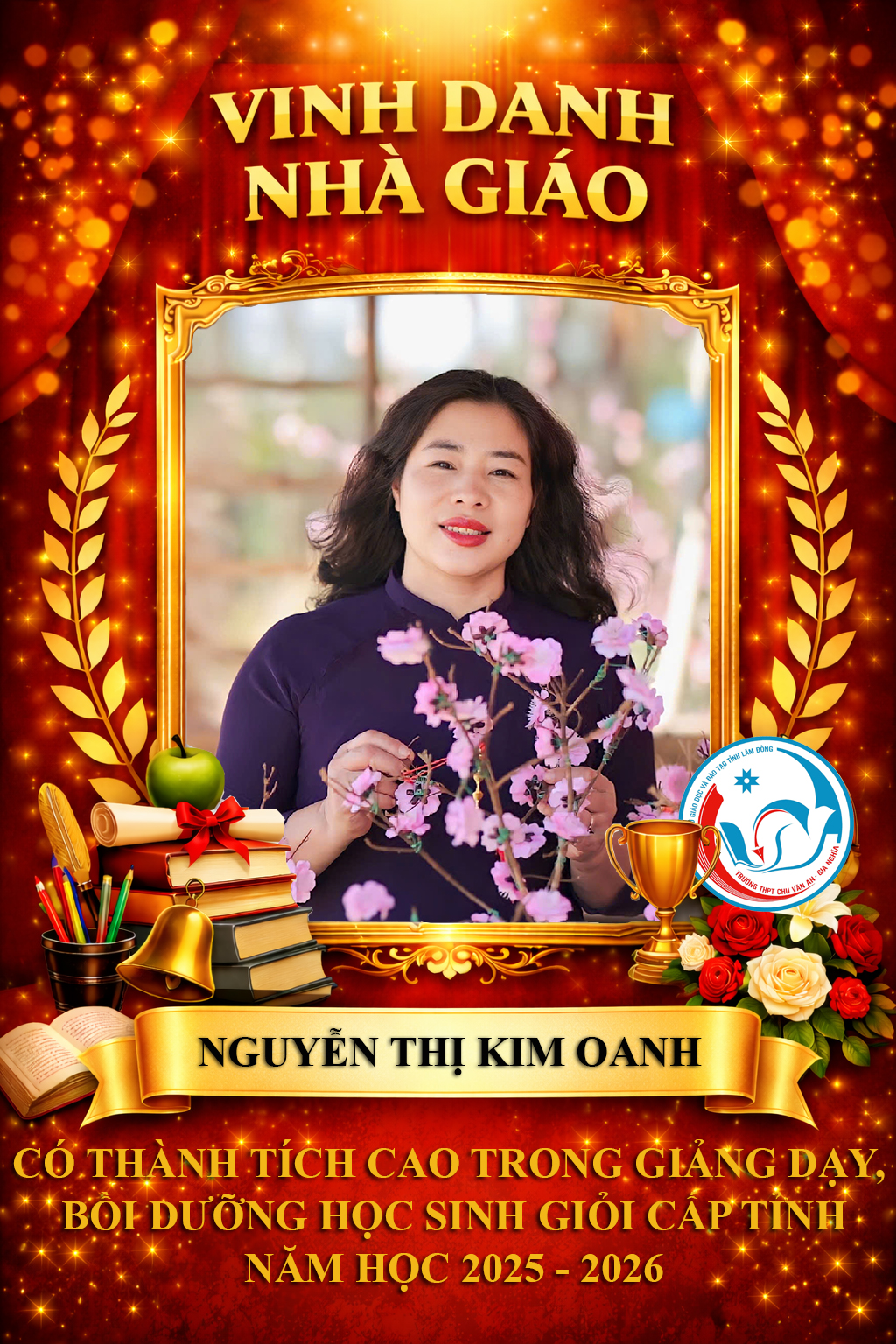 Vinh danh Quý thầy cô giáo có thành tích cao trong hoạt động giảng dạy, bồi dưỡng học sinh giỏi năm học 2025 – 2026