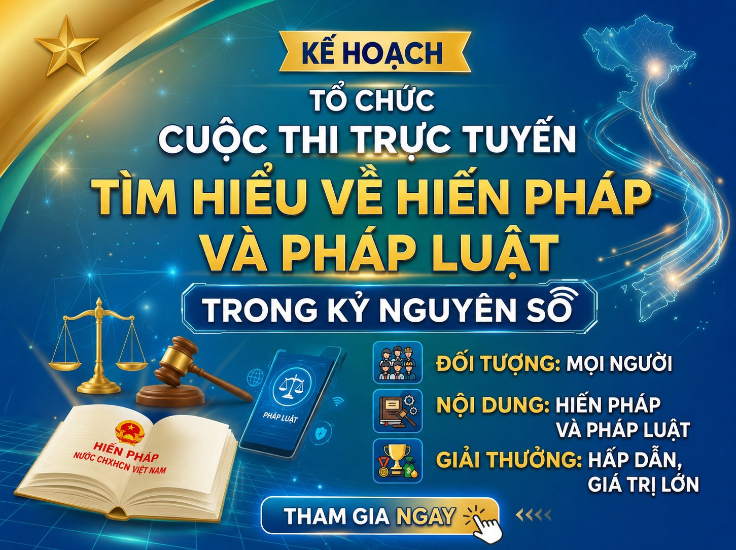 Cuộc thi trực tuyến  “Tìm hiểu về Hiến pháp và pháp luật trong kỷ nguyên số”