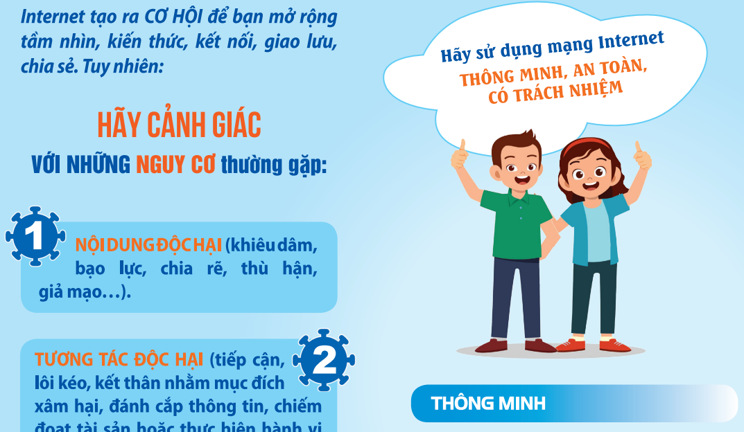 Tờ gấp phòng chống xâm hại người chưa thành niên trên môi trường mạng
