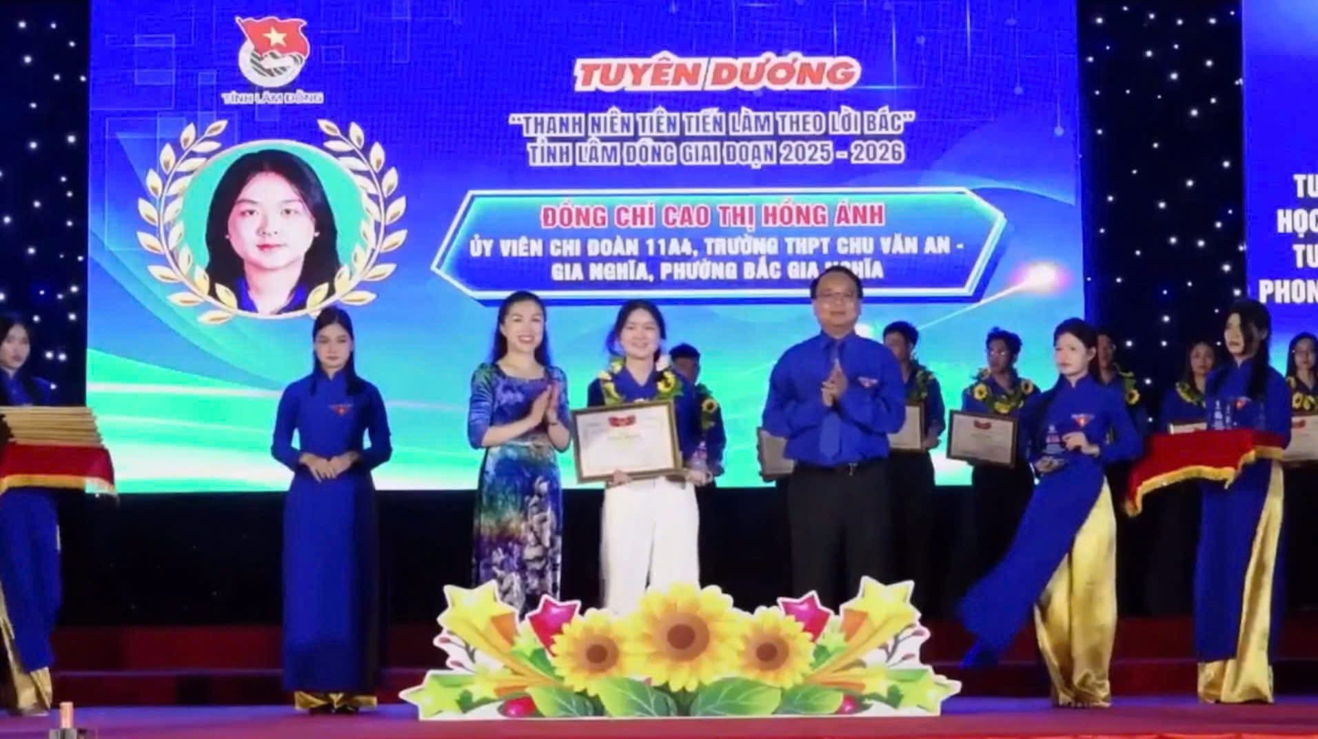 Tuyên dương “Thanh niên tiên tiến làm theo lời Bác” tỉnh Lâm Đồng giai đoạn 2025-2026